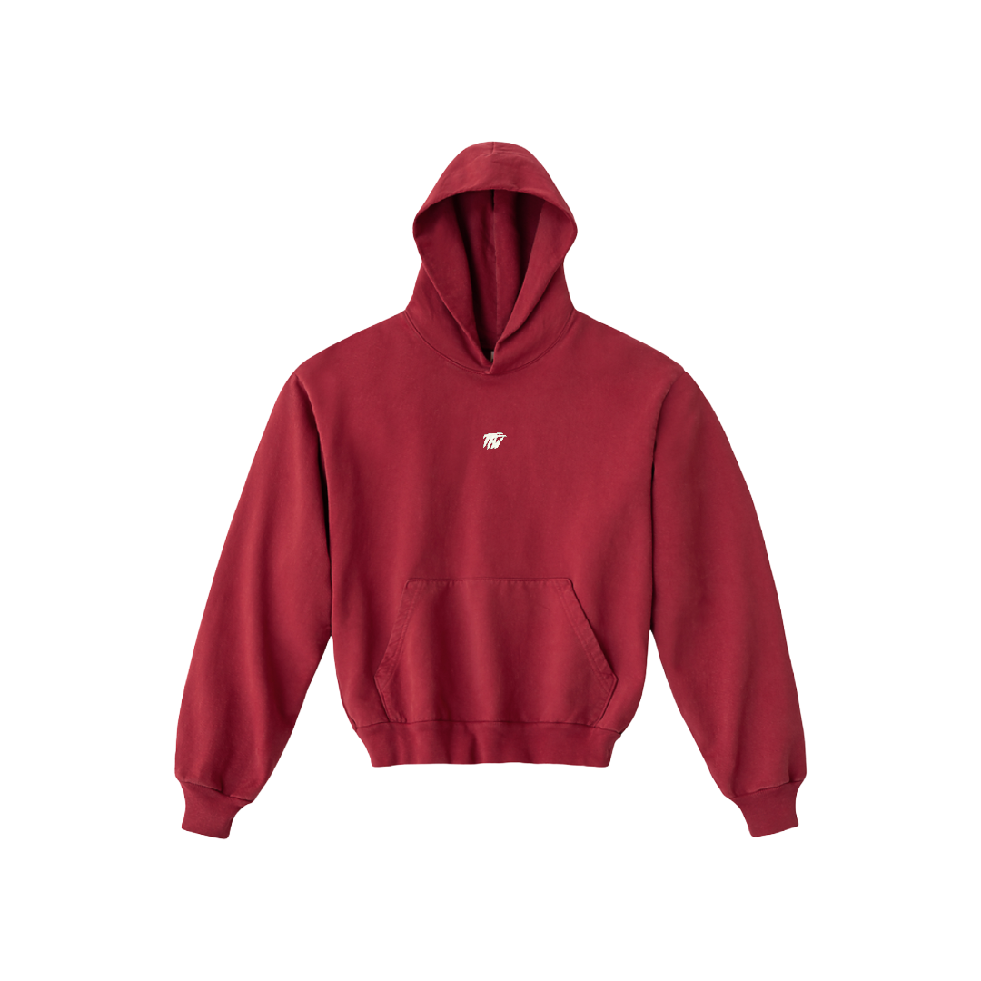 tfw embroidered tiny logo heavy weight hoodie