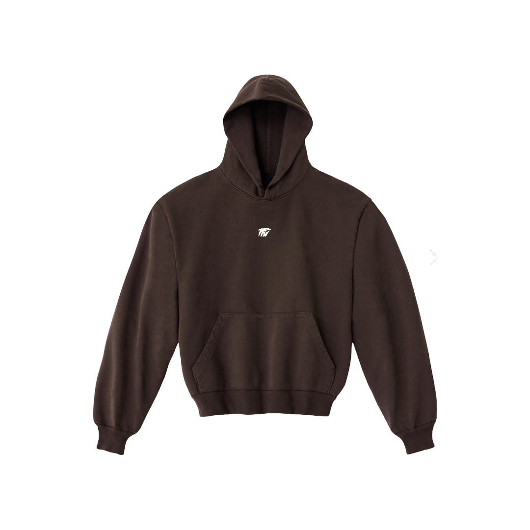 tfw embroidered tiny logo heavy weight hoodie